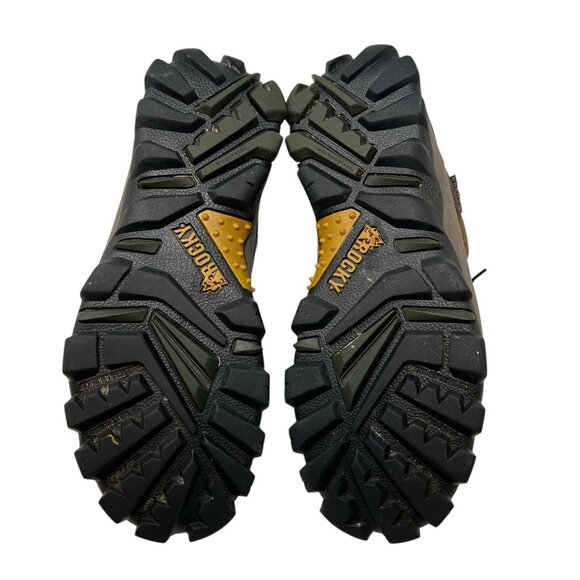 Rocky Men's 9.5 W 6" Mid Outdoor Brown Leather Work Hunting Hiking Rugged Boots - Picture 8 of 10